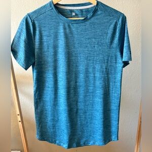 All in Motion Heathered Blue Performance Tee Size Small Athletic Short Sleeve